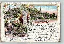 65100 Lourdes 1897 Lithographie Nr. 1359 Gruss aus - AK