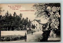 65812 W6232 Neuenhain , Taunus 1910 - Gesamtansicht Batzenhaus Aepfelwein-Kelterei und Versand 2-Bildaufnahme
