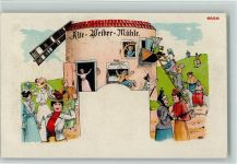 Alte Weiber Mühle Nr. 6556 - Humor Bürger Bruno 1908 Lithographie