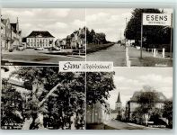 26427 W2943 Esens Foto AK Bahnhof, Markt, Herdestraße, sehr gute Erhaltung AK