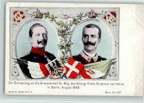 Erinnerung an die Anwesenheit des Königs Victor Emanuel von Italien 1902 in Berlin Adel Kaiser Wilhelm II