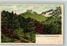 34513 W3544 Waldeck , Hess 1898 Gebrauchsspuren Schloß Waldeck - Litho