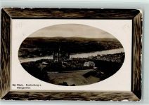 W5330 Königswinter Rhein Drachenburg Prägedruck Holzrahmen Gebrauchsspuren