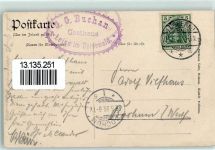 03096 O7502 Burg , Spreewald 1906 Künstlerkarte Tanz Trachten Kirchgang