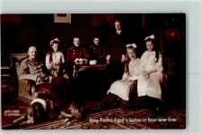 König Friedrich August mit seinen Kindern AK Adel Sachsen Foto AK