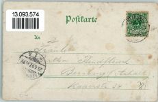 79098 W7800 Freiburg im Breisgau 1897 Gebrauchsspuren Gruss aus - Litho