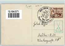 Dresden WHW Gau Sachsen Tag der Nationalen Sollidarität 1937 Weihnachtsteller 1926 Meissen Porzellan Sonderstempel WK II