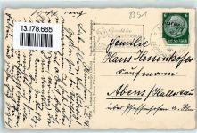 94110 W8396 Wegscheid , Niederbay 1939 - Fliegeraufnahme Stempel Reichsgartenschau WK II