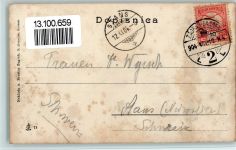 Zagreb 1904 Gebrauchsspuren Vue generale AK
