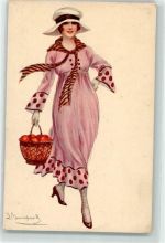 Frau mit Äpfel im Korb Verlag Serie 971-4 Bompard, S.