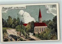W8360 Deggendorf Kirche am Geyersberg, gute Erhaltung AK Felle, Eugen Lithographie