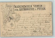 Akademischer Verein für Astronomie u. Physik AK Studentenwappen 1906