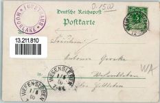 10115 W1000 Wannsee Gebrauchsspuren Gruss aus - Lithographie - Restauration Moorlake