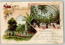 10115 W1000 Charlottenburg 1898 Lithographie Palmengarten Springbrunnen