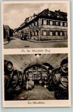 91052 W8520 Erlangen - Weinstube Kach Weinkeller Weinfässer