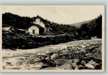 O8246 Lauenstein , Sachs Unwetterkatastrophe 1927 Müglitztal - Partie am Bahnhof AK Naturereignis 1927 Foto AK
