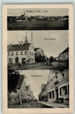 84149 W8319 Velden , Vils - Oberer Markt Straße Kirche Kinder Schaffnermeister
