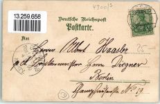 45127 W4300 Essen , Ruhr 1900 Lithographie Denkmal Kaiser Wilhelm I.