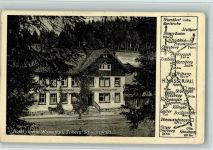W7740 Triberg im Schwarzwald Hotel überm Wasserfall Landkarte 2-Bildaufnahme Landkarte