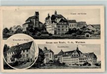 88353 W7964 Reute , Württ - Kloster Kirche Wirtschaft Zur Sonne Klosterneubau