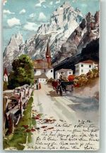 Zieher, Ottmar , Alpenland Berge Kutsche AK Diemer, Z. 1902