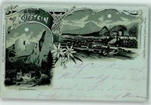 6330 Kufstein Gebrauchsspuren Hinterbärnbad Lithographie Mondschein