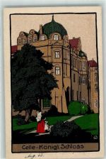 29221 W3100 Celle Künstlersteindruck Königliches Schloss Frau Kind