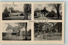 29525 W3110 Holdenstedt , Kr Uelzen - Kirche Schloss Pfarrhaus Kriegerdenkmal