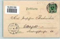 55583 W6552 Bad Münster-Ebernburg am Stein 1895 Lithographie Gruss aus - Eisenbahnbrücke, Saline, Trinkhalle AK