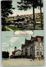 78112 W7742 St. Georgen im Schwarzwald 1911 - an der Gerwigstraße u. der Schulplatz Bahnhof