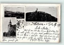 73235 W7315 Weilheim an der Teck 1897 Gebrauchsspuren Kirche Ruine Teck