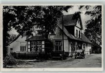 49565 W4550 Malgarten Gebrauchsspuren Gasthaus Hellmich Oldtimer WK II Stempel