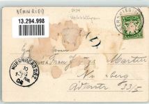 82347 W8139 Bernried , Starnberger See 1904 Gebrauchsspuren Bahnhof-Gasthaus