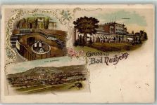 61231 W6350 Bad Nauheim 1906 Lithographie Kurbrunnen Kurhaus Bad Nauheim