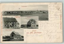 91572 W8809 Bechhofen a d Heide 1905 Gebrauchsspuren Gasthaus zur Eisenbahn Bahnhof Pinsel-Fabrik
