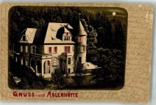 95339 W8655 Wirsberg 1910 Gebrauchsspuren Lithographie-Mondschein Kuranstalt Adlerhütte