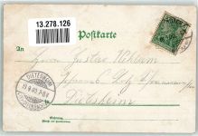 63065 W6050 Offenbach am Main 1900 Lithographie Alicenplatz mit Kriegerdenkmal