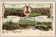 08499 O9803 Mylau Gebrauchsspuren Vogtland Greiz Reichenbach Elsterberg Netzschkau Lithographie Jugendstil