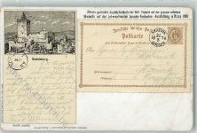 Älteste gedrucke Ansichtskarte der Welt Vorläufer 1899 Karte beschädigt