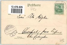65549 W6250 Limburg a d Lahn 1904 Lithographie Dom Marienschule Brücke Vierblättriges Kleeblatt Passepartout