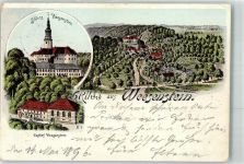 01809 O8301 Weesenstein 1896 Lithographie Schloss Gasthaus