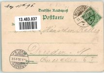 01809 O8301 Weesenstein 1896 Lithographie Schloss Gasthaus