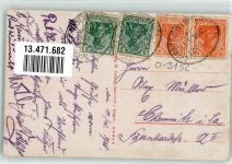 09387 O9152 Jahnsdorf 1920 - Bahnpost Chemnitz Stollberg Zug 1802 12.10.20 Gasthaus zur grünen Aue