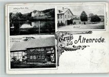 38315 W3342 Altenrode b Wolfenbüttel - Gasthaus, Gutshof, Schloss - Bahnpoststempel Berlin-Holzminden Zug 400 8.6.13 AK Zwei Eckknicke