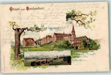 88450 W7951 Bonlanden , Kr Biberach an der Riß 1905 Lithographie / Künstlerkarte Kloster Bonlanden sign. K. Fuchs