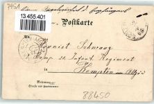 88450 W7951 Bonlanden , Kr Biberach an der Riß 1905 Lithographie / Künstlerkarte Kloster Bonlanden sign. K. Fuchs