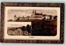Králiky Grulich Prägedruck Kloster auf dem Muttergottesberg Hotel Pilgerheim