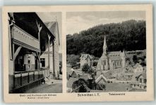 61389 W6384 Schmitten , Taunus - Gasthaus Kurhaus zum Ochsen Kirche