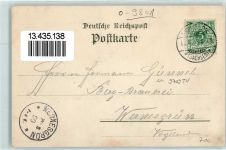 08496 O9801 Neumark , Sachs 1899 Lithographie Gasthaus Zum Bahnhof