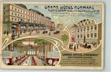 3001 Rotterdam 1908 Lithographie Grand Hotel Coomans